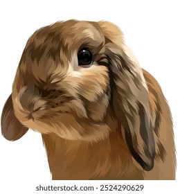 Detailed dog illustration in vector art style