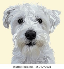 Detailed dog illustration in vector art style
