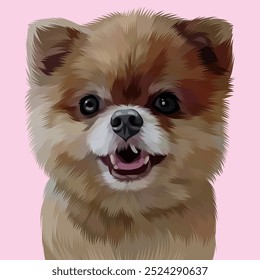 Detailed dog illustration in vector art style