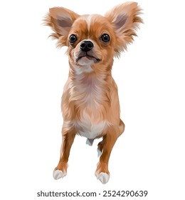 Detailed dog illustration in vector art style