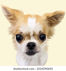 Detailed dog illustration in vector art style
