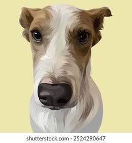 Detailed dog illustration in vector art style