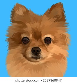 Ilustración detallada del perro en estilo del Arte vectorial