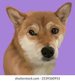 Ilustración detallada del perro en estilo del Arte vectorial