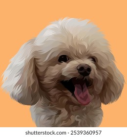 Ilustración detallada del perro en estilo del Arte vectorial