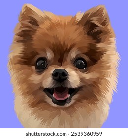 Ilustración detallada del perro en estilo del Arte vectorial