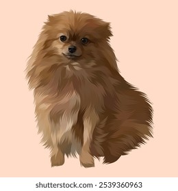 Ilustración detallada del perro en estilo del Arte vectorial