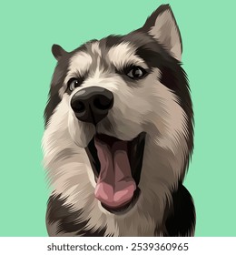 Ilustración detallada del perro en estilo del Arte vectorial