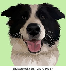 Detailed dog illustration in vector art style