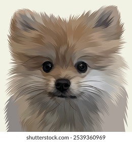 Ilustración detallada del perro en estilo del Arte vectorial