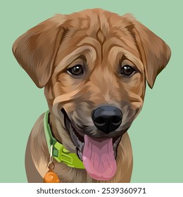 Ilustración detallada del perro en estilo del Arte vectorial