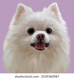 Ilustración detallada del perro en estilo del Arte vectorial