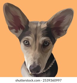 Ilustración detallada del perro en estilo del Arte vectorial