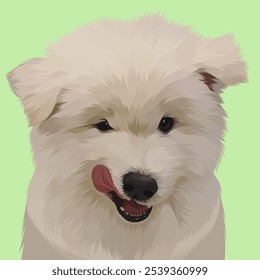 Ilustración detallada del perro en estilo del Arte vectorial