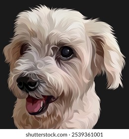 Ilustración detallada del perro en estilo del Arte vectorial