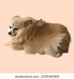 Ilustración detallada del perro en estilo del Arte vectorial