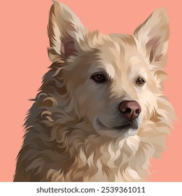 Ilustración detallada del perro en estilo del Arte vectorial