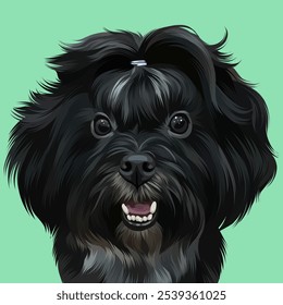 Ilustración detallada del perro en estilo del Arte vectorial