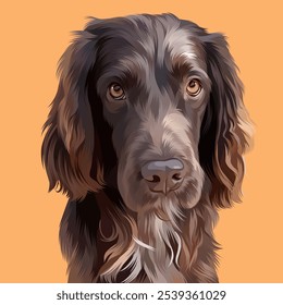 Detailed dog illustration in vector art style