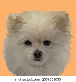 Ilustración detallada del perro en estilo del Arte vectorial