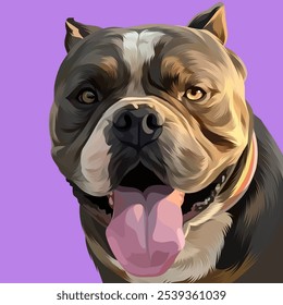 Detailed dog illustration in vector art style