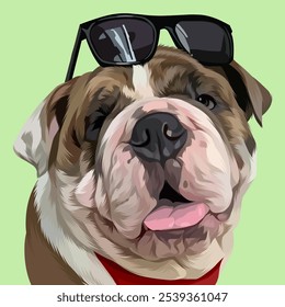 Ilustración detallada del perro en estilo del Arte vectorial