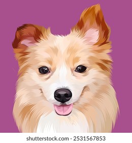 Detailed Dog Illustration in vector style
