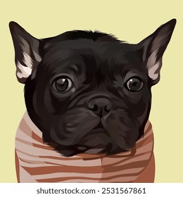 Detailed Dog Illustration in vector style