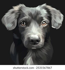 Ilustración detallada del perro en estilo del Vector