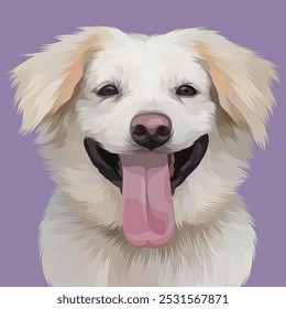 Detailed Dog Illustration in vector style