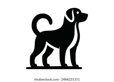 Detailed Dog Outline Vector for Professional Illustrations