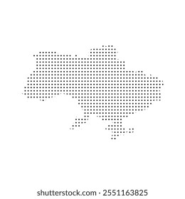 O mapa detalhado da Ucrânia é mostrado em preto e branco