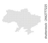 Detailed dot map of Ukraine in vector format