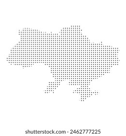 Detailed dot map of Ukraine in vector format