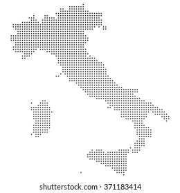 Detailed Dotted Italy Map Illustration Vector Stock Vector (Royalty ...