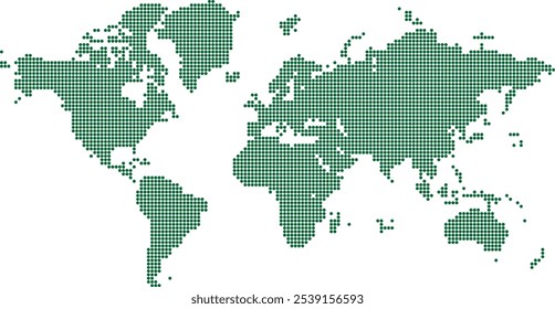 Um mapa do mundo detalhado pontilhado mostrando continentes e países, perfeito para navegação global, infográficos e design. Ideal para viagens, geografia e planos de fundo de tecnologia com um toque moderno.