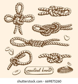 Detailed drawings of nautical knots