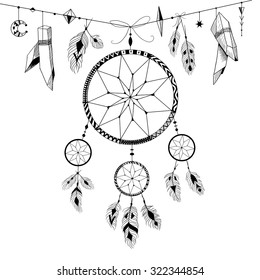 Detailed dreamcatcher.