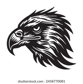 Detailed Eagle Head Illustration vector