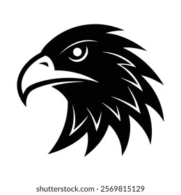 Detailed eagle icon silhouette vector graphic