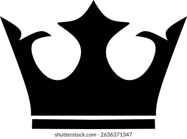 A detailed and elegant royal crown icon featuring classic ornamental shapes such as points, jewels, and arches. 