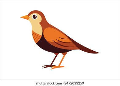 Detailed and elegant, this vector artwork illustrates a lark bird in stunning precision. The illustration captures the beauty and grace of the lark, making it a perfect piece for nature 