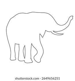A detailed elephant sketch in outline format. Perfect for safari-themed crafts, nursery decor, and classroom printables.

