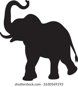 Detailed elephant vector artwork showcasing the beauty and strength of this gentle giant. Suitable for educational materials, logos, and environmental campaigns.