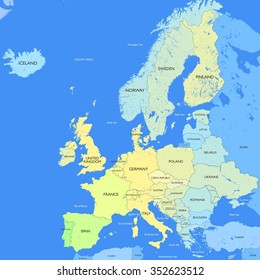 Detailed Europe map