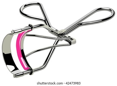 Detailed eyelash curler illustration in vector
