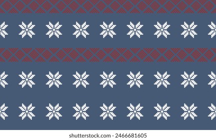 A detailed fabric pattern composed of pixelated designs.Ideal for use in fashion, upholstery, and home decor,making it perfect for digital or printed that require a fabric motif.