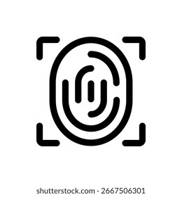 Vetor de design biométrico de impressão digital detalhado perfeito para gráficos de tecnologia de segurança e identificação