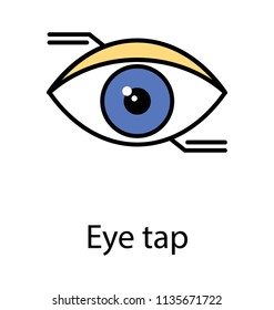 
A detailed flat icon design of eye tap augmentation
