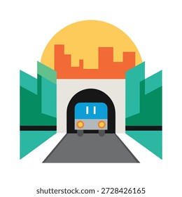 Ilustración vectorial plana detallada que destaca los conceptos de transporte futuristas que configuran la infraestructura de movilidad urbana del mañana